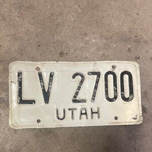 Vintage Utah License Plate